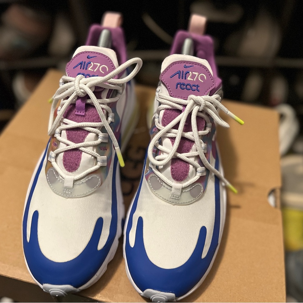 Nike Air Max 270 React White Berry Royal “Easter”